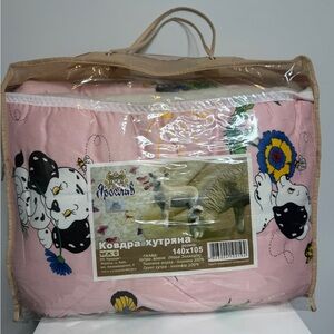 💖❤️Charming Super warm Pink Sheep Fur lined Blanket Made in Ukraine